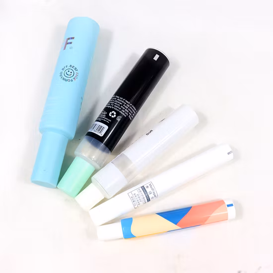OEM 5ml Squeeze Collapsibl PE Plastic Eye Cream Twist off Tip Long Nozzle Skin Care Cosmetic Tube