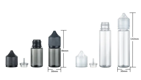 Envase cosmético Tapa de punta de boquilla larga Botella de loción para mascotas con cuerpo de plástico vacío