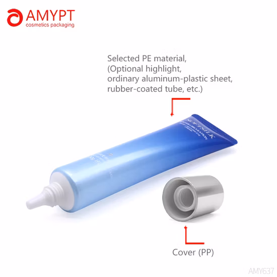 Tubo de punta de boquilla larga de plástico exprimidor de crema para ojos de alta calidad